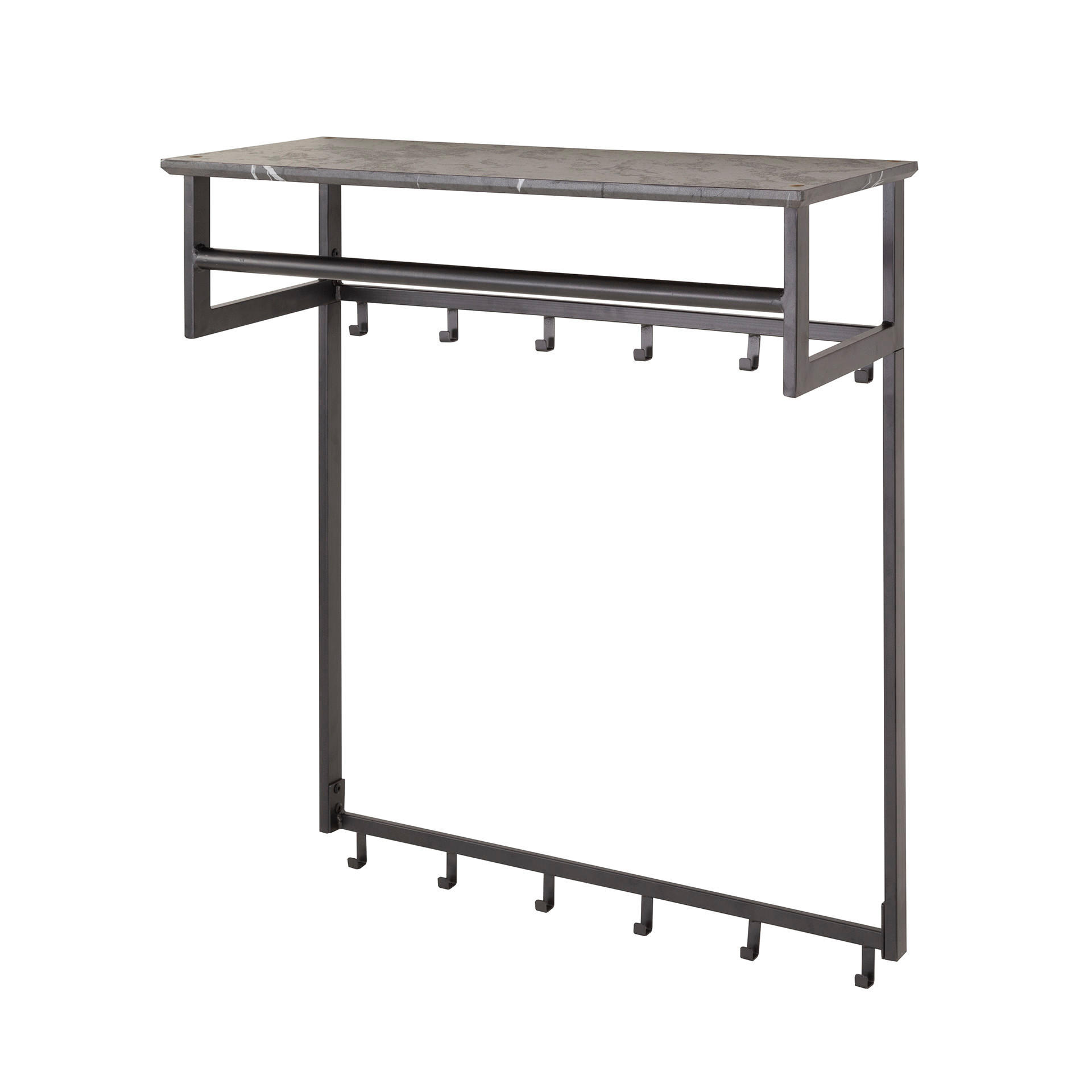 WANDGARDEROBE Schwarz 30/80/90 cm - Schwarz, Holz (80/90/30cm) - Hoyz Collection