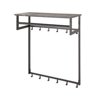 WANDGARDEROBE Schwarz 30/80/90 cm - Schwarz, Holz (80/90/30cm) - Hoyz Collection