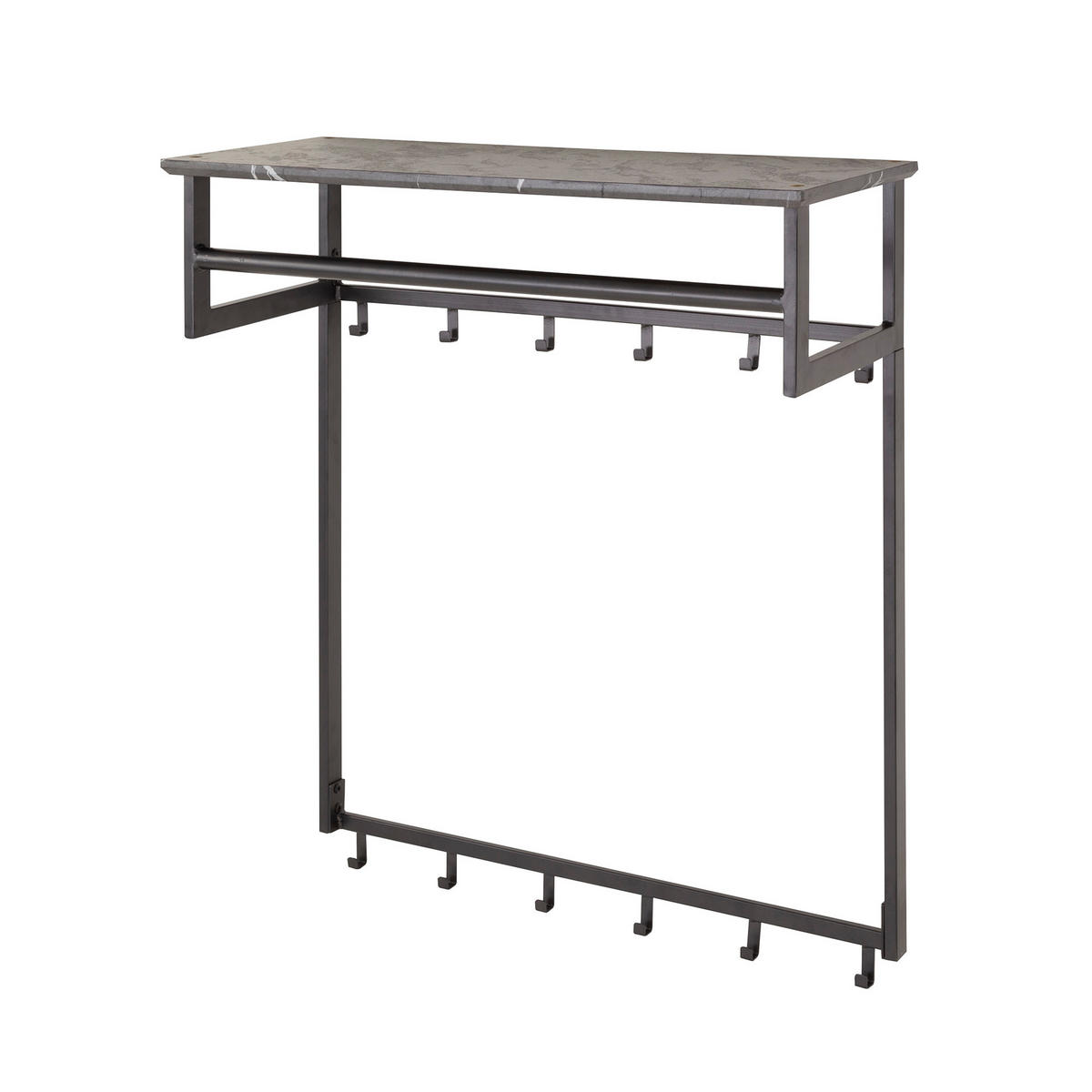 WANDGARDEROBE Schwarz 30/80/90 cm - Schwarz, Holz (80/90/30cm) - Hoyz Collection