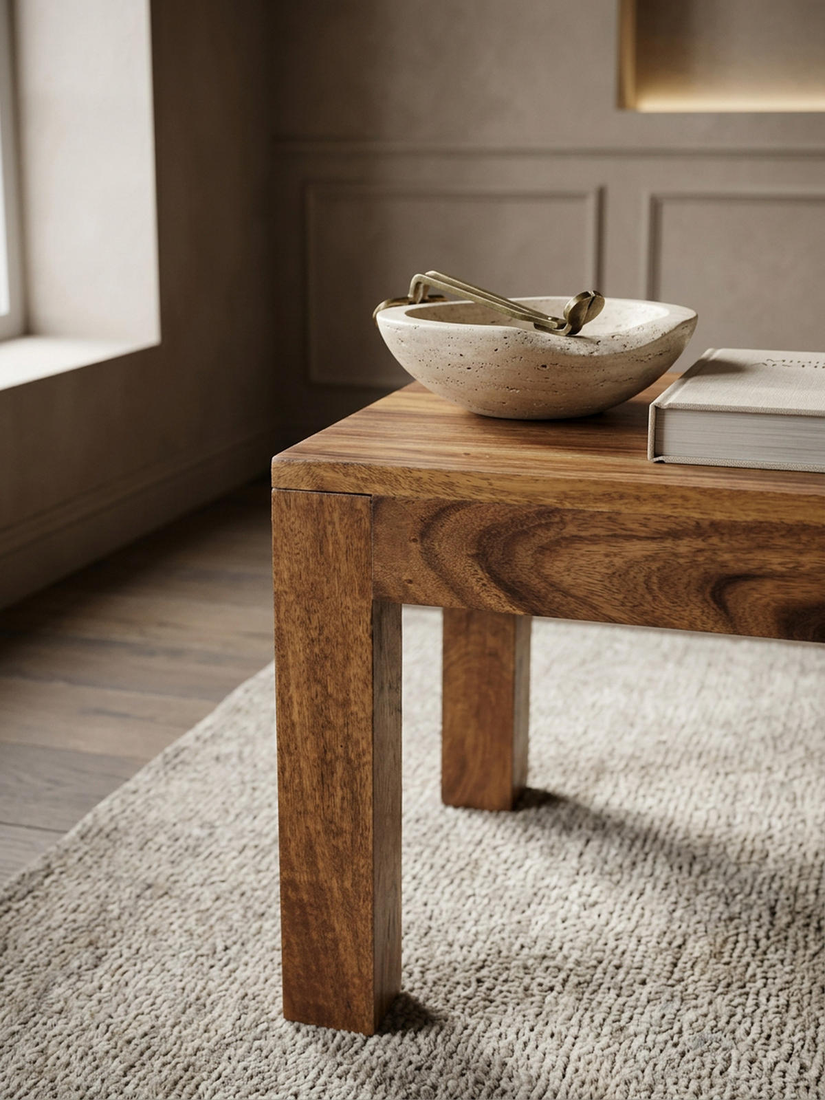 COUCHTISCH Massivholz Handgefertigt Edelholz Design, Braun 45x45x40 cm - Braun, Holz (45/45/40cm) - KADIMA DESIGN