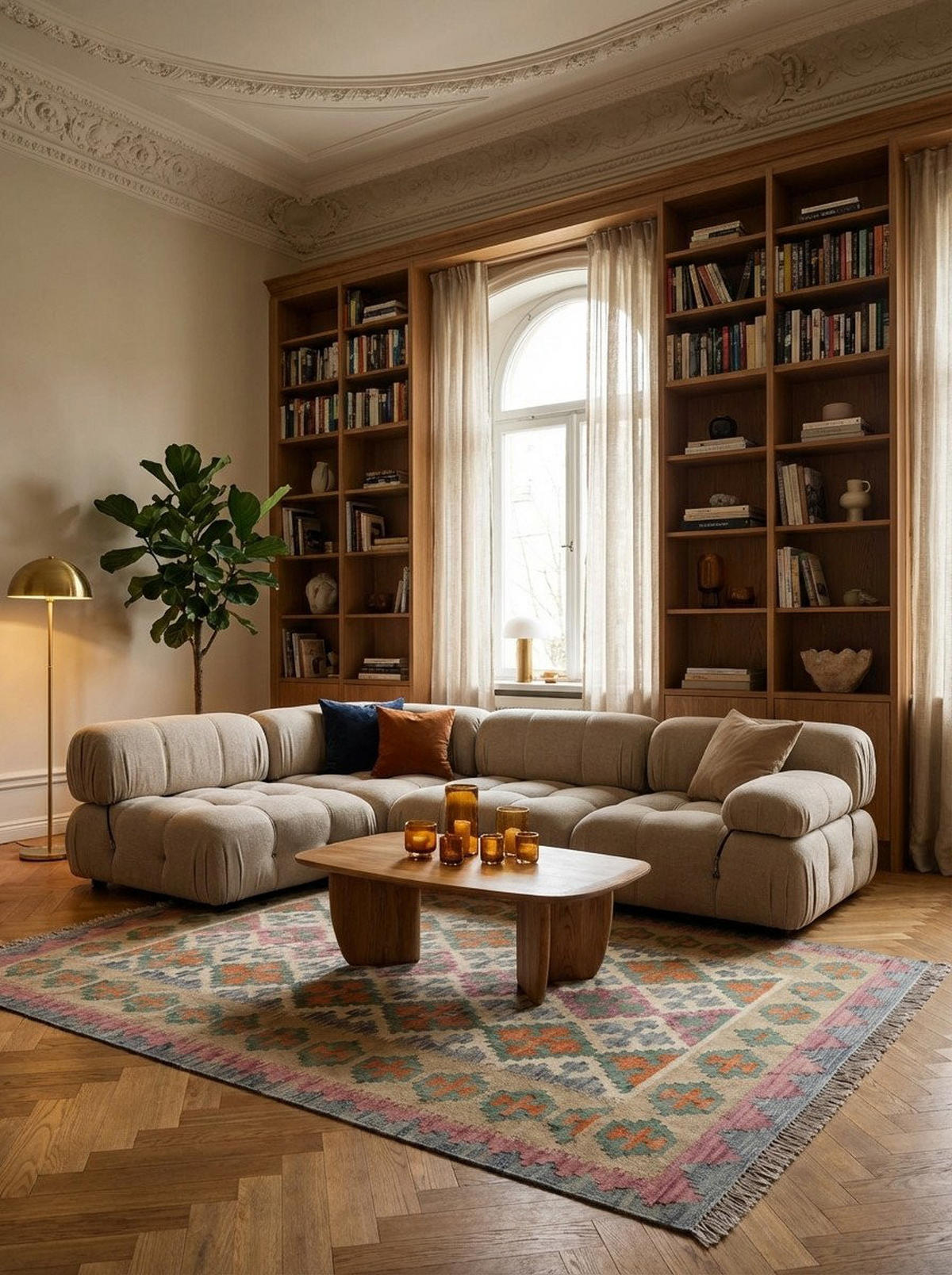 HANDWEBTEPPICH Kelim Gashgai Beige 181/127 cm Schurwolle - Beige, Textil (127/181cm) - Looma