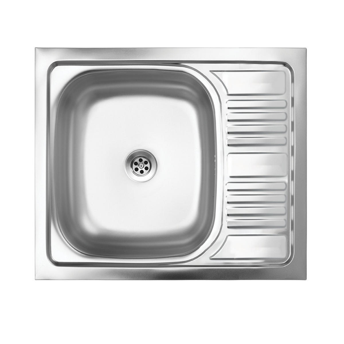 SPÜLUNTERSCHRANK 60cm mit Spüle + Armatur Sonoma-Eiche - Sonoma Eiche, Holzwerkstoff (60/82/50cm) - Stamar