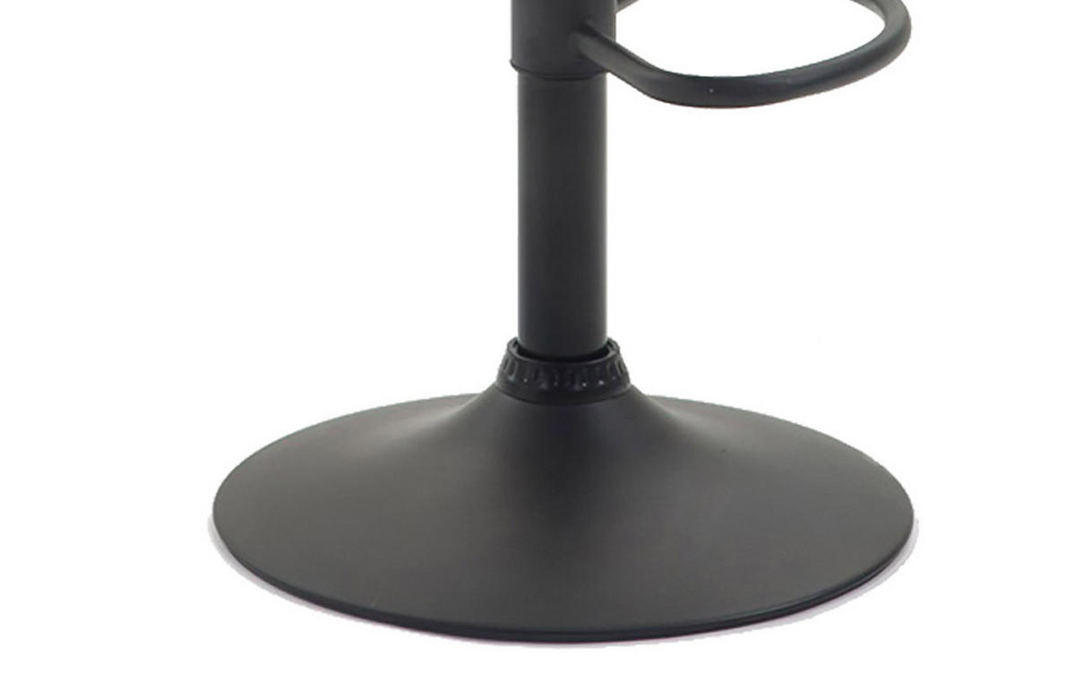 BARHOCKER Dynasty Kunstleder schwarz schwarz - Schwarz, Kunststoff/Metall (36/84/39cm) - TPFLiving