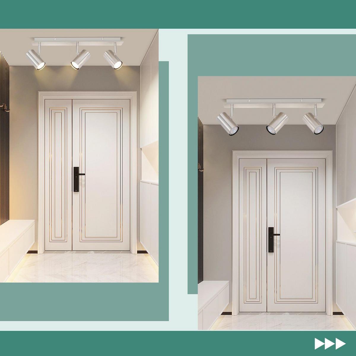 STRAHLER Ingrid 3-flammig 47/6/17 cm - Silberfarben, Metall (47/6/17cm) - Nettlife