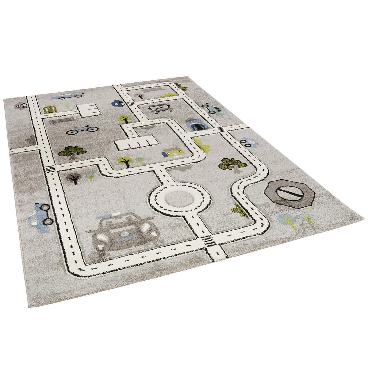 KINDER TEPPICH MAUI KIDS STRASSEN - Grau, Textil (120/170cm) - Pergamon