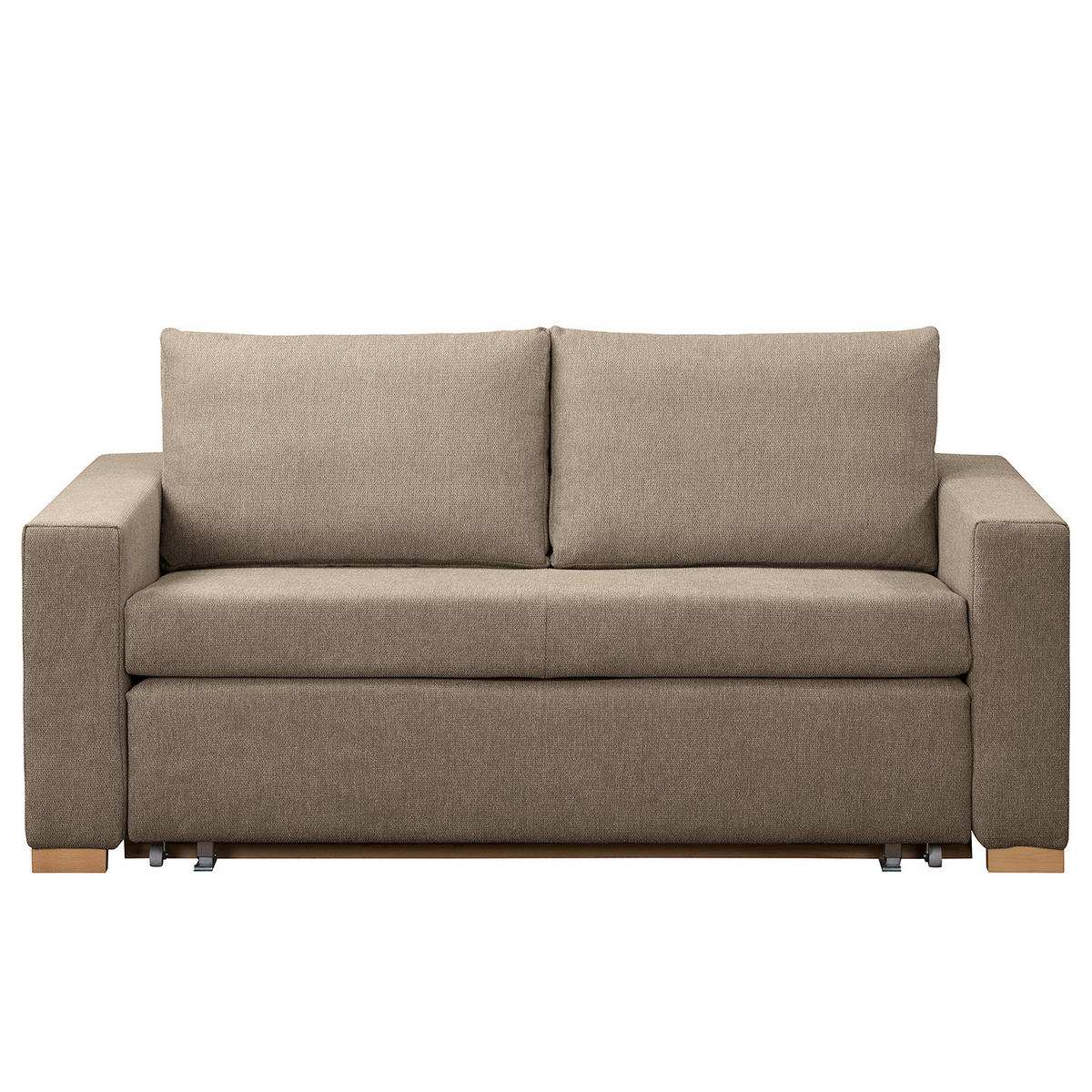 SCHLAFSOFA - Buchefarben/Cappuccino, Holz/Buchenholz (153/90/90cm) - home24