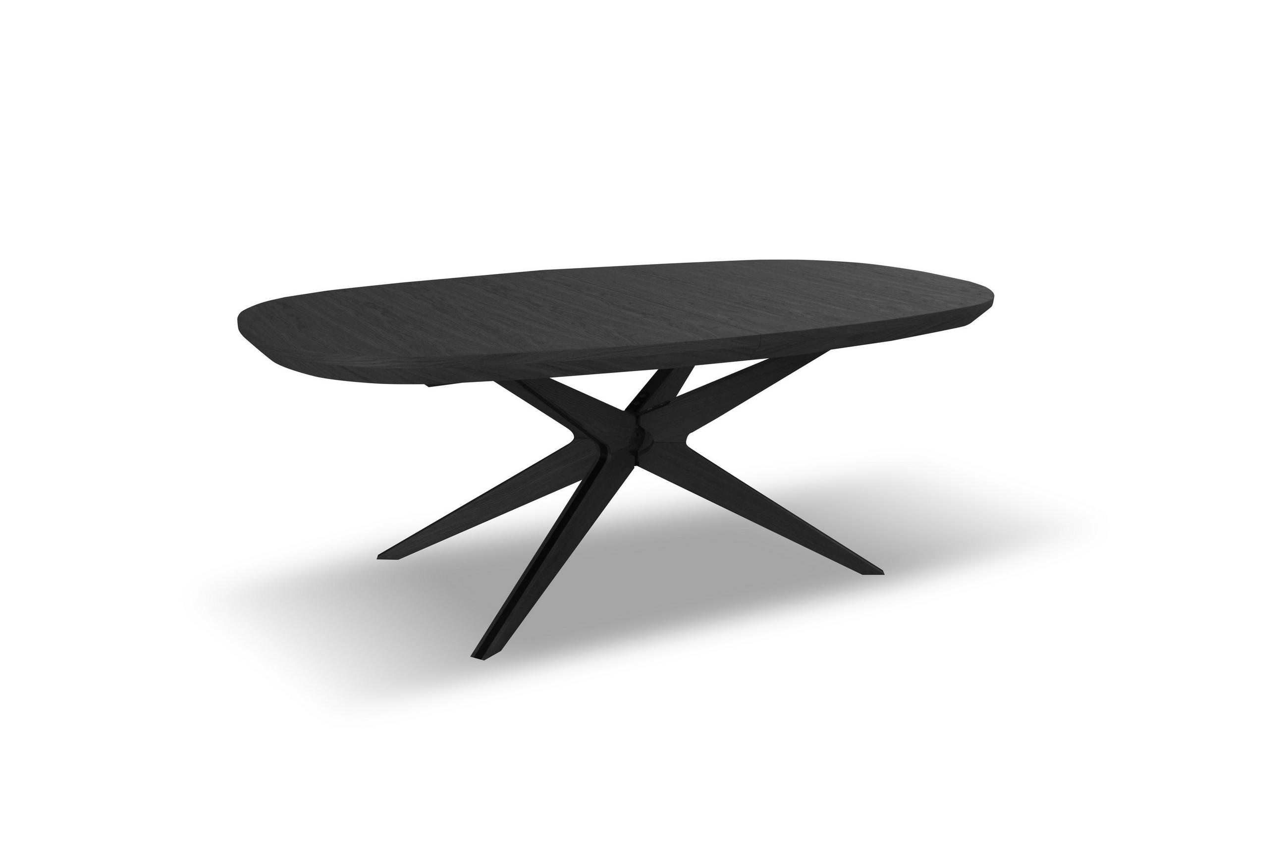 Masseno Esstisch Schwarz 110x76x200 cm