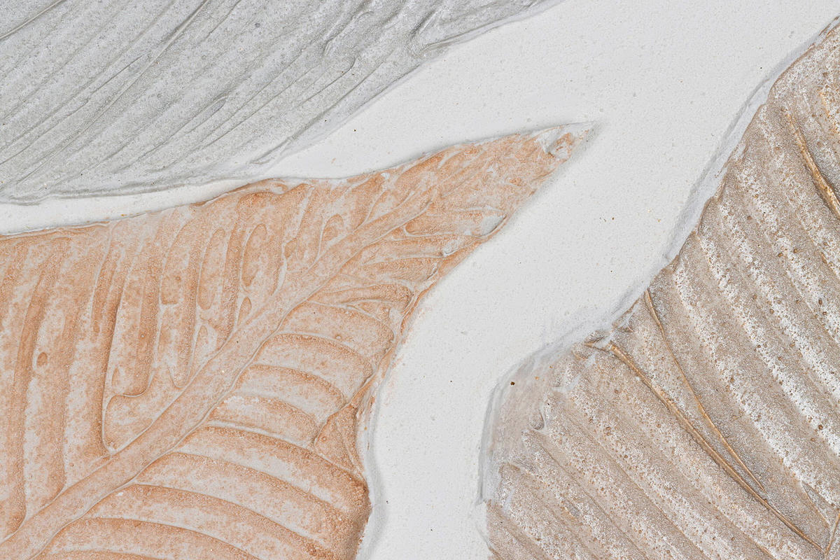 ACRYLBILD HANDGEMALT 100/75 cm - Orange/Grau, Holz/Textil (1.4/75cm) - KUNSTLOFT