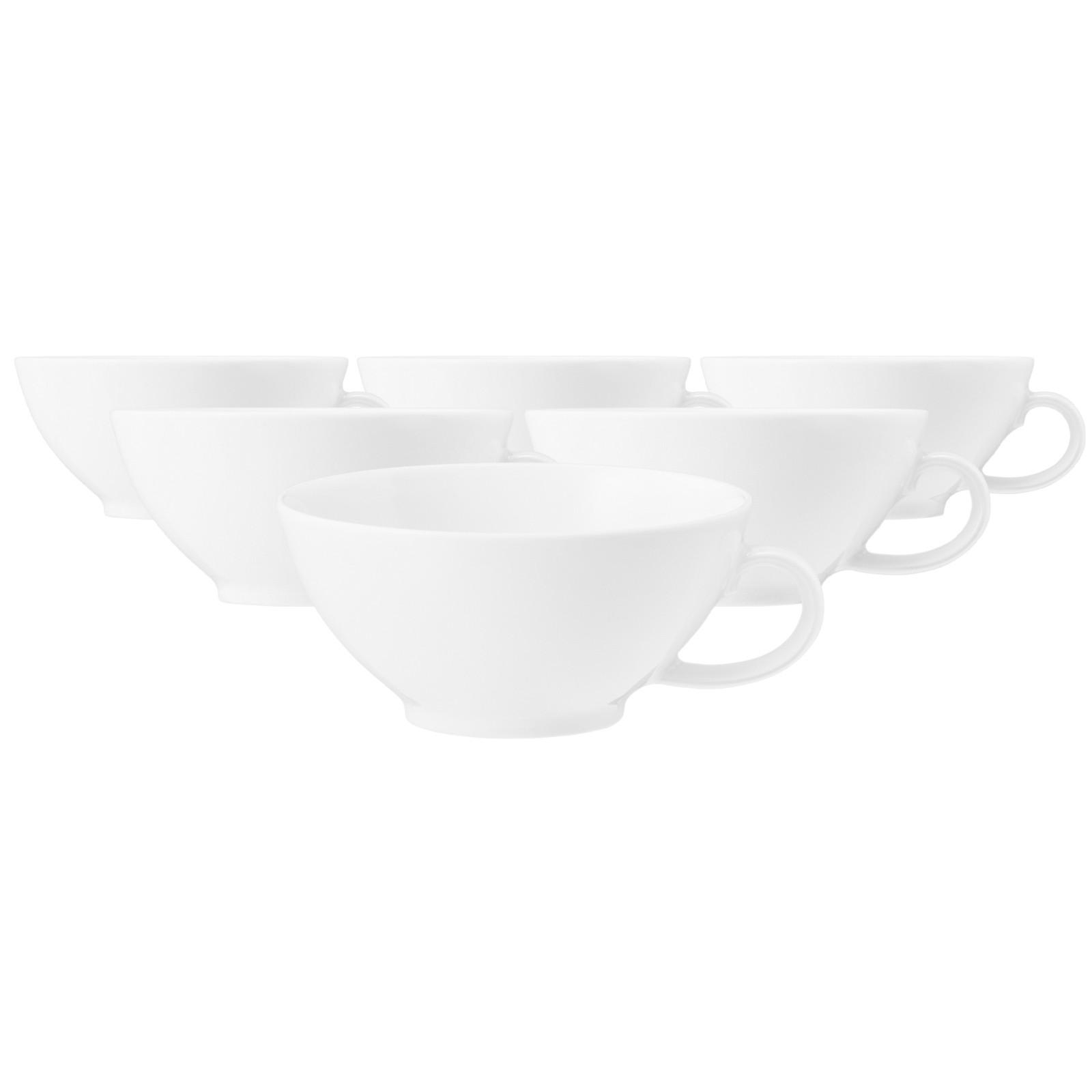 TEETASSEN Beat Color Glaze Weiß 140 ml 6er Set - Weiß, Keramik (0.14L) - Seltmann Weiden