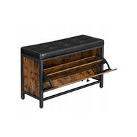 SCHUHSCHRANK/BANK, braun/schwarz - Braun, Holzwerkstoff (80/51/30cm) - A2A Home