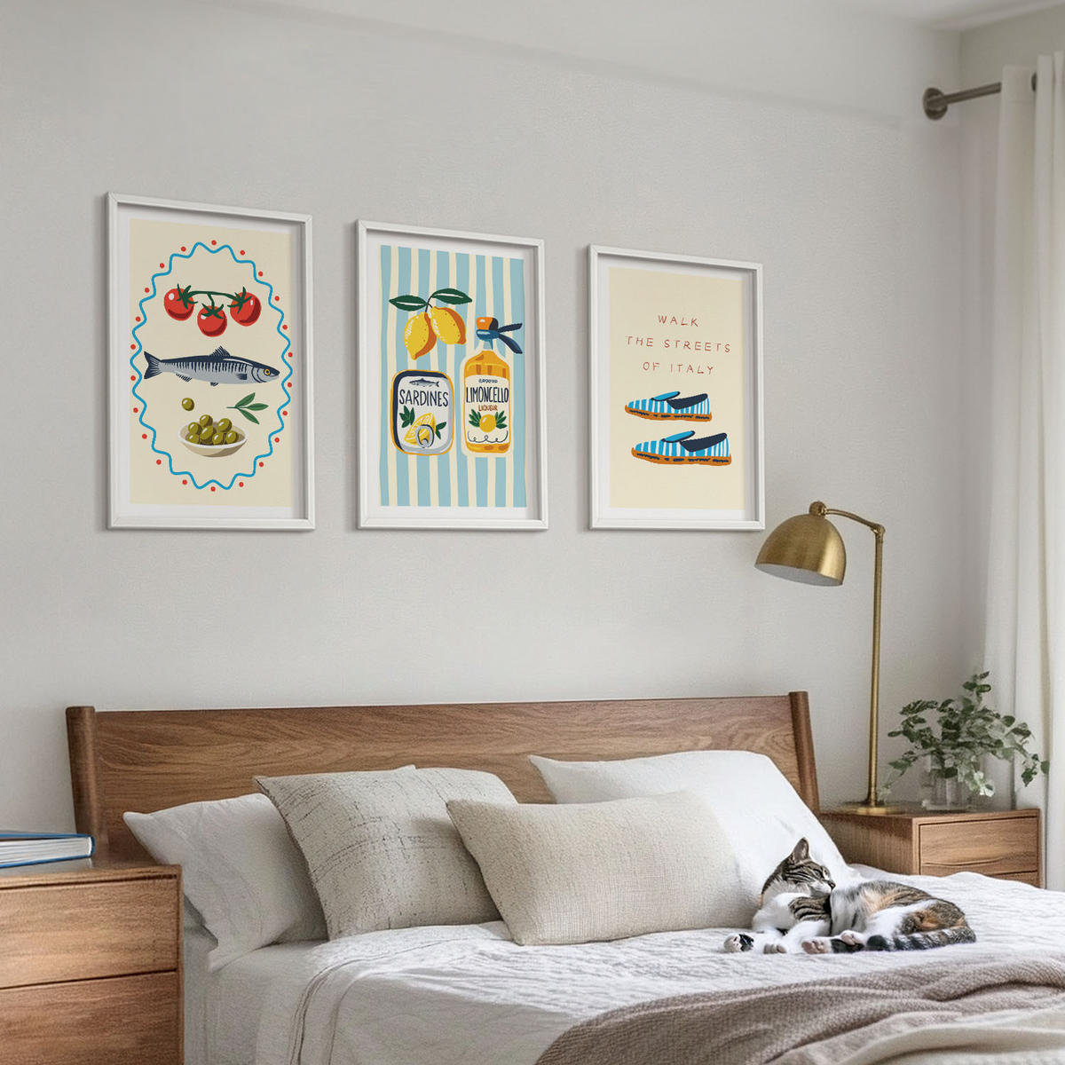 WANDBILDER 3er-Set - 40x60 cm Weißer Rahmen - Italienische Aromen und Lifestyle-Bilder - Weiß, Kunststoff (40/60cm) - ArtPrintCave