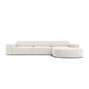 ECKSOFA rechts Jodie aus strukturiertem Stoff leichtes beige 4 Sitzplätze - Beige, Textil (166/284cm) - Micadoni