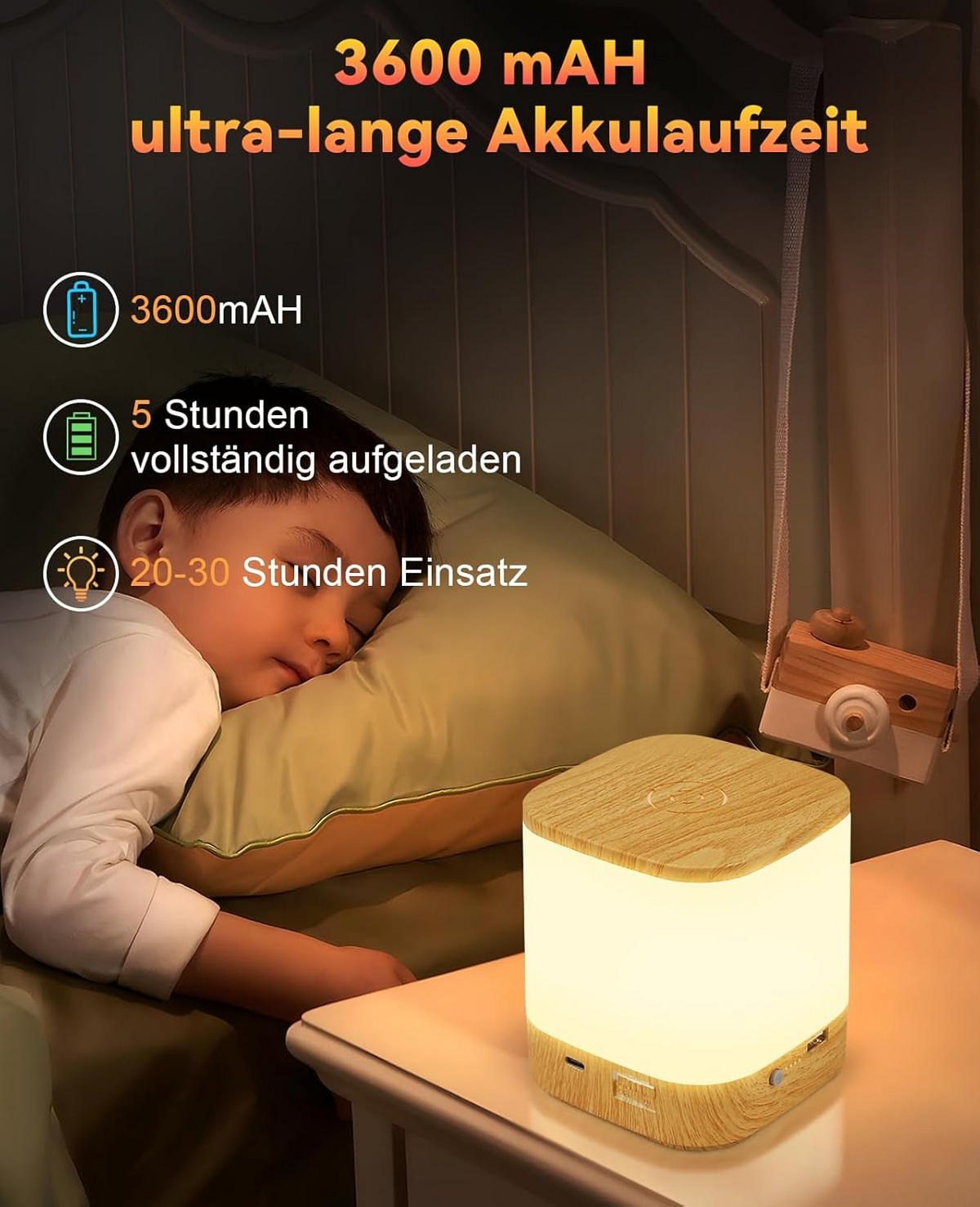 TISCHLEUCHTE Funkel 9.8/11.5/9.8 cm - Eiche Artisan, Metall (9.8/9.8/11.5cm) - ZMH