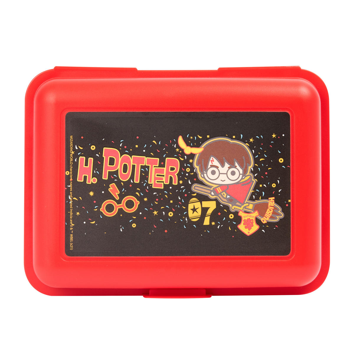 BROTDOSE Harry Potter Quidditch Rot 17,5 x 12,8 x 6,9 cm - Rot, Kunststoff (17.5/6.9/12.8cm) - United Labels