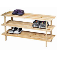 SCHUHREGAL 77/26/40 cm - Beige, Holz (26/40/77cm) - Kesper