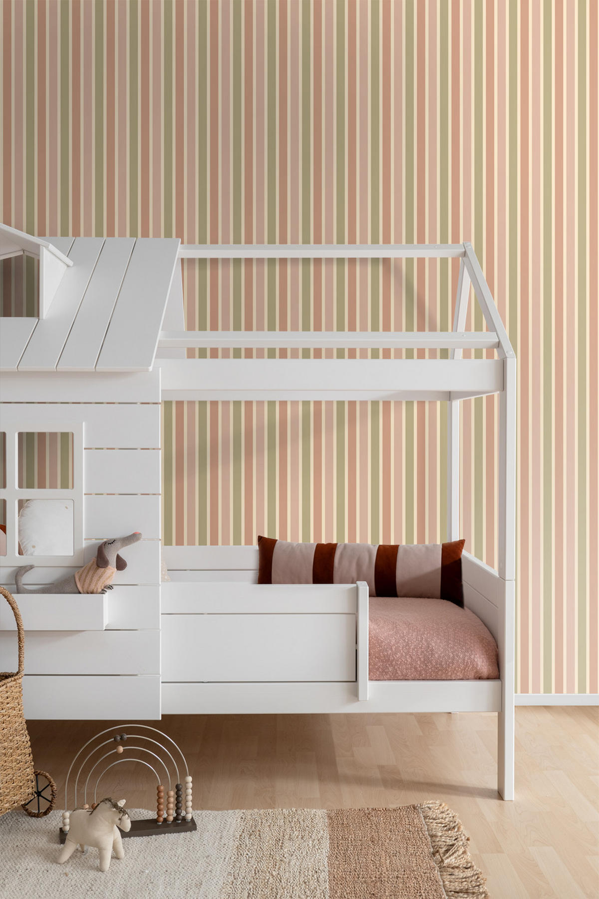 TAPETE Streifen 50 x 900 cm - Pink, Papier (50/900cm) - ESTAhome