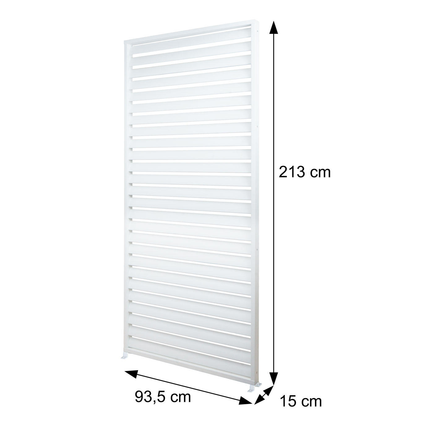 Thumbnail - MCW Lamellenwand, Weiß, Metall, 94x213x15 cm, Sonnen- & Sichtschutz, Pavillons & Pergolas, Pergolas