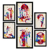POSTER Set Mit 6 Star Wars Aquarell Illustrationen Klassischer Science Fiction Geschichten Und Filme Innenarchitektur A3 & A4 Schwarzer Rahmen - Schwarz, Papier (29/3cm) - Nacnic