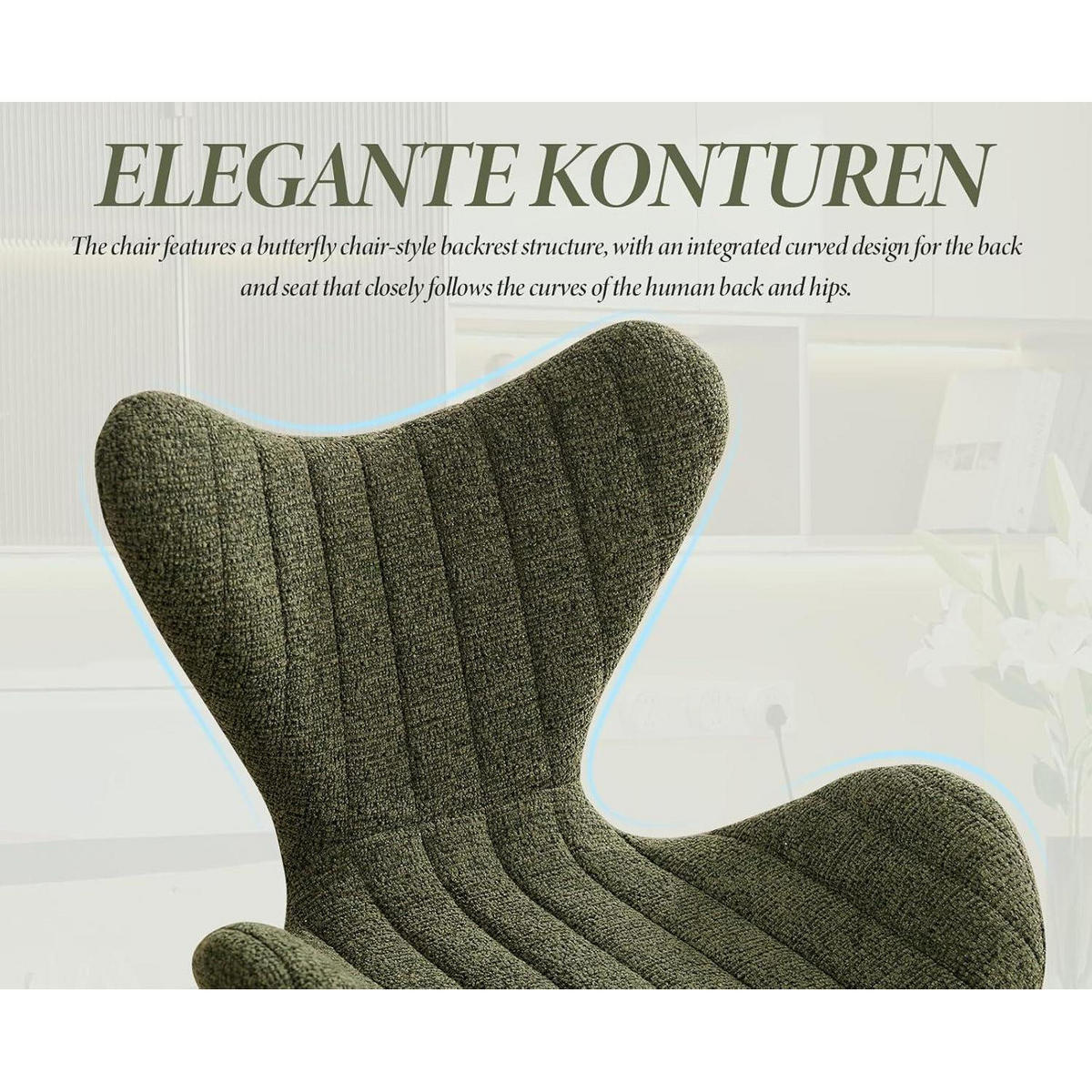 BARHOCKER 4er Set Chenille Grün mit Stepp-Rückenlehne - Grün, Textil (51/100/54cm)