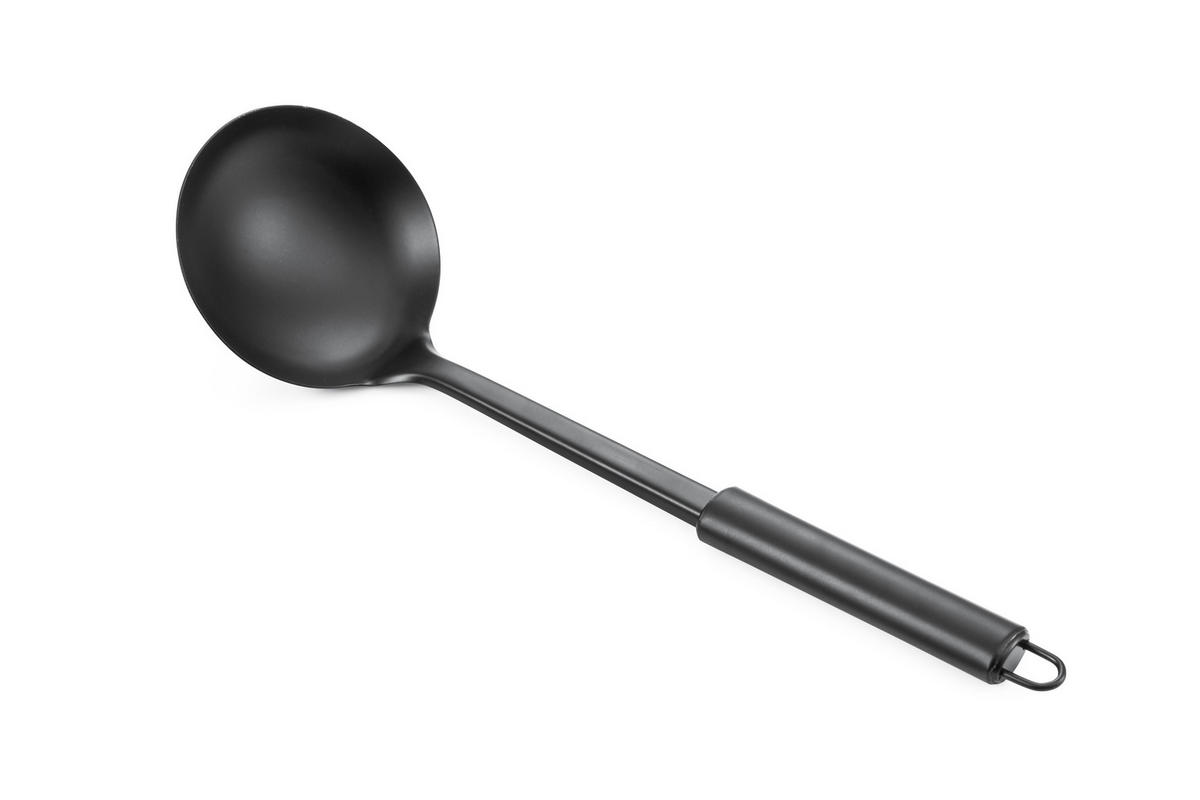 SCHÖPFLÖFFEL Modern Kitchen Schwarz 30/9/30 cm Metall - Schwarz, Metall (30cm) - Mondex