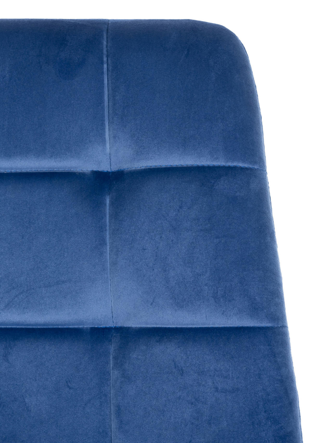 ESSZIMMERSTUHL Atina Samt, Gestell Metall Schwarz Blau - Blau/Schwarz, Textil/Metall (45/84/55cm) - TPFLiving