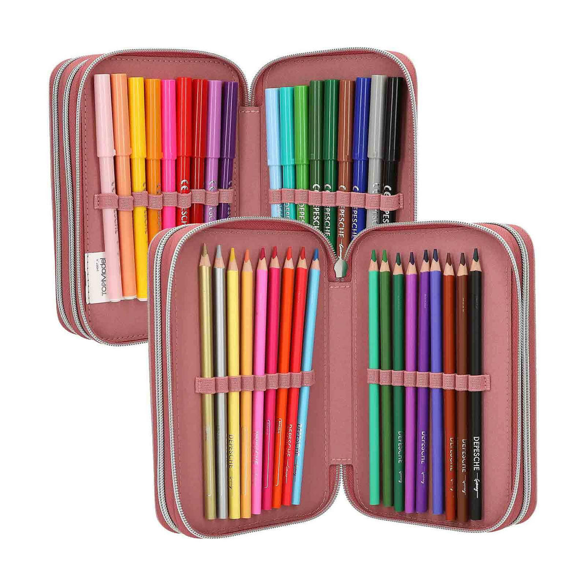 SCHUL-SET DOTS TOPModel flieder 2er Set - Flieder, Textil (1/1cm) - Depesche Germany