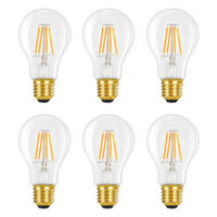 LED-LEUCHTMITTEL Alvira II 10.5/6/6cm(6er-set) - Transparent, Glas (6/6cm) - Nettlife