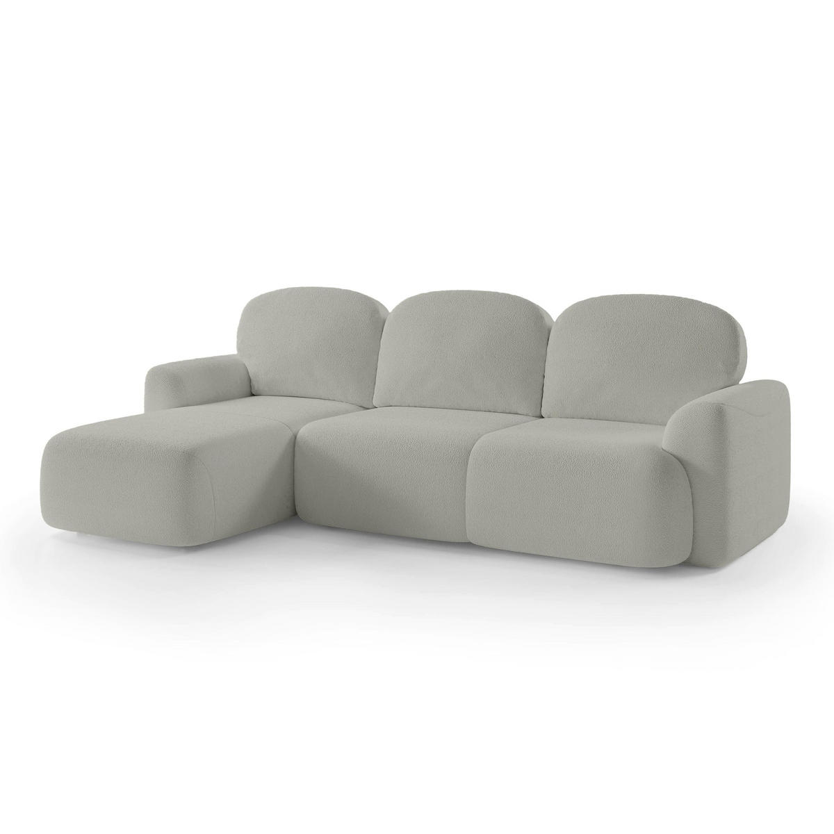 ECKSOFA Bulu Beige - Beige, Textil (260/95/163cm) - Pillovely