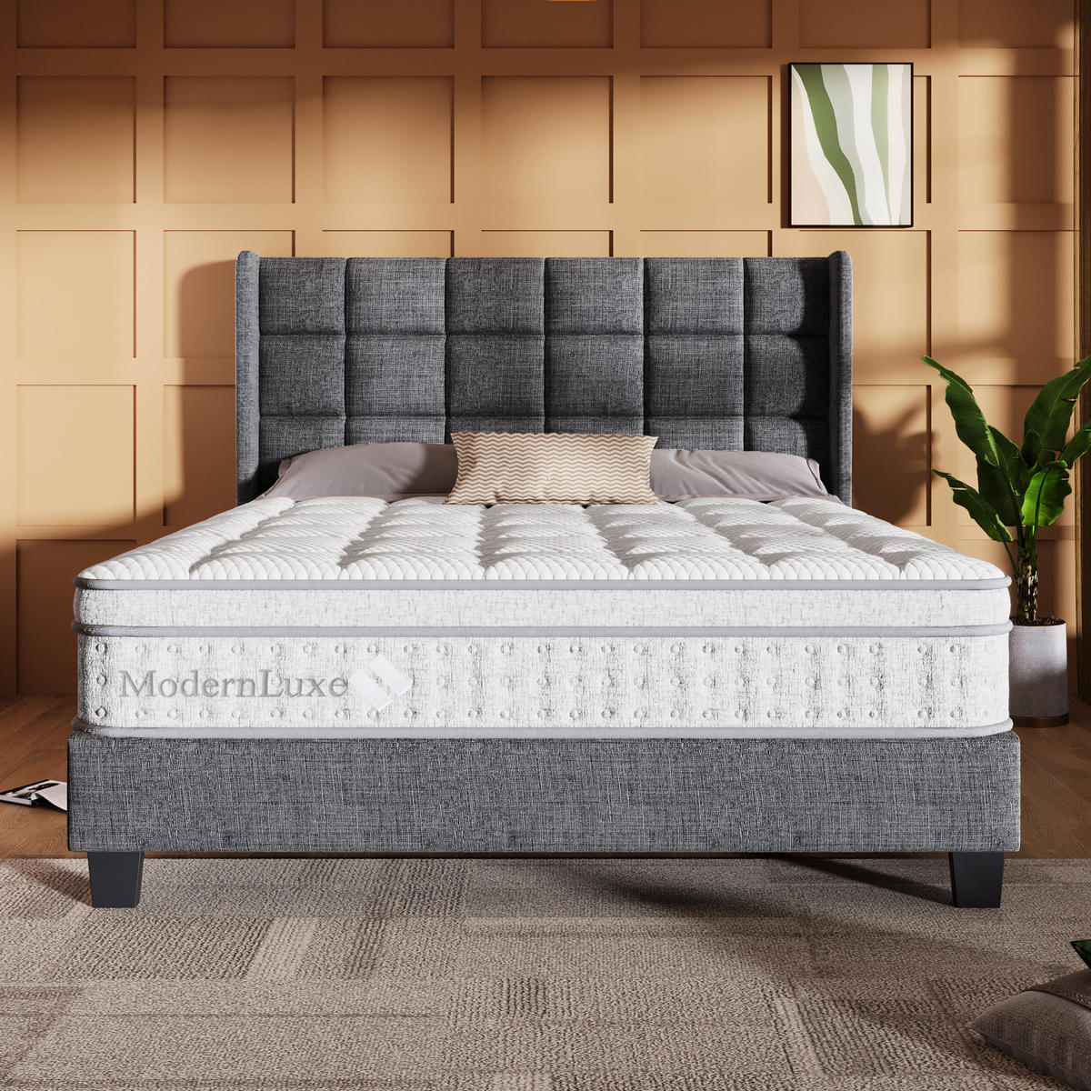 TASCHENFEDERKERNMATRATZE 140/200 cm Weiß H3, 25cm Hohe Kaltschaum Hybrid-Matratze - Weiß, Textil (140/200cm) - Oxeza
