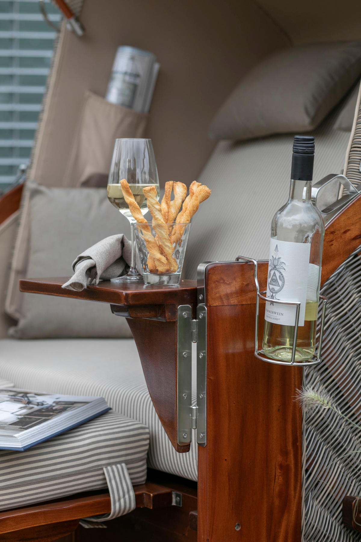 GLAS- / Becherhalter für Strandkörbe - Silberfarben, Metall (10/13/14cm) - bene living