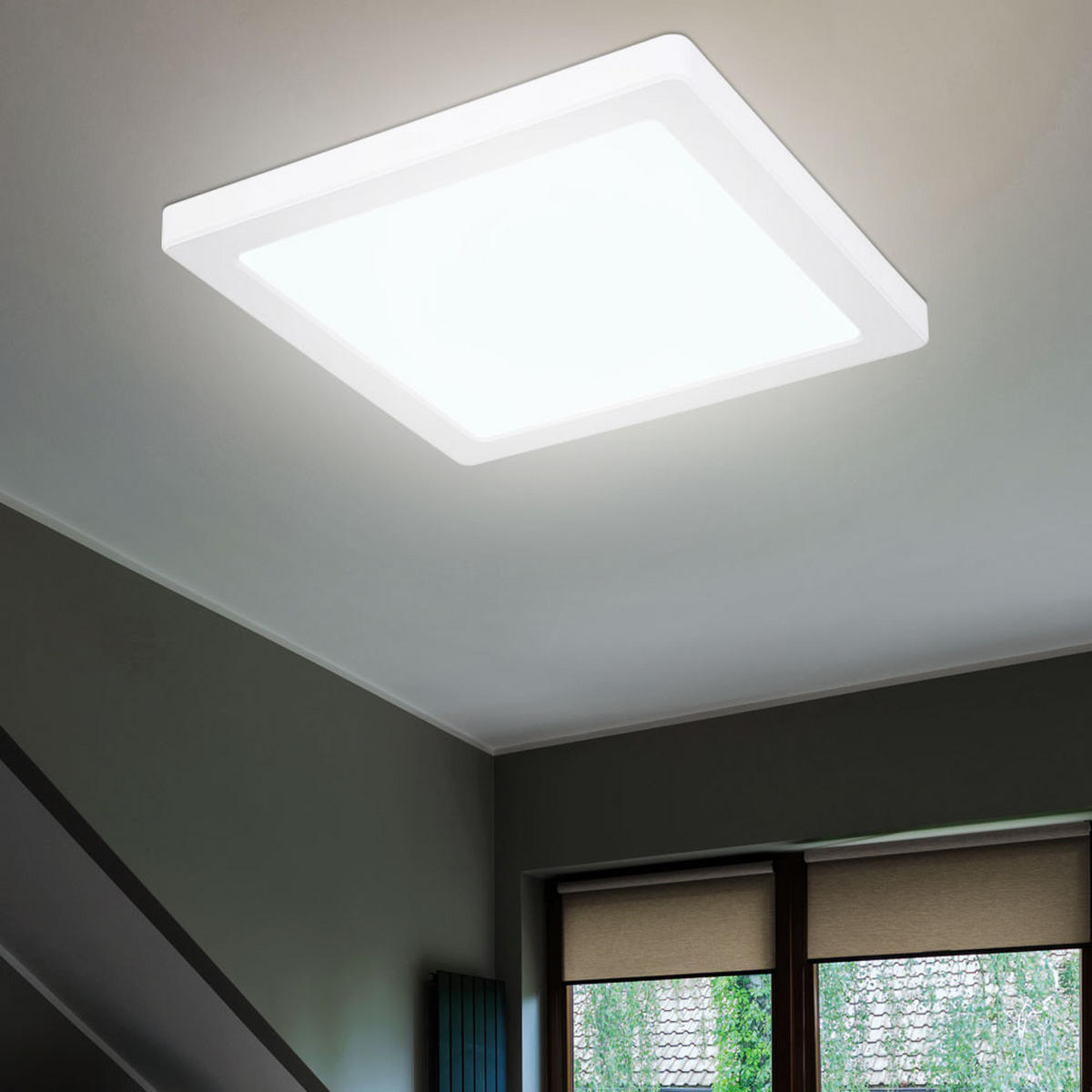 LED DECKENLEUCHTE Kunststoff Weiß - Weiß, Kunststoff (21.7/21.7/1.7cm)