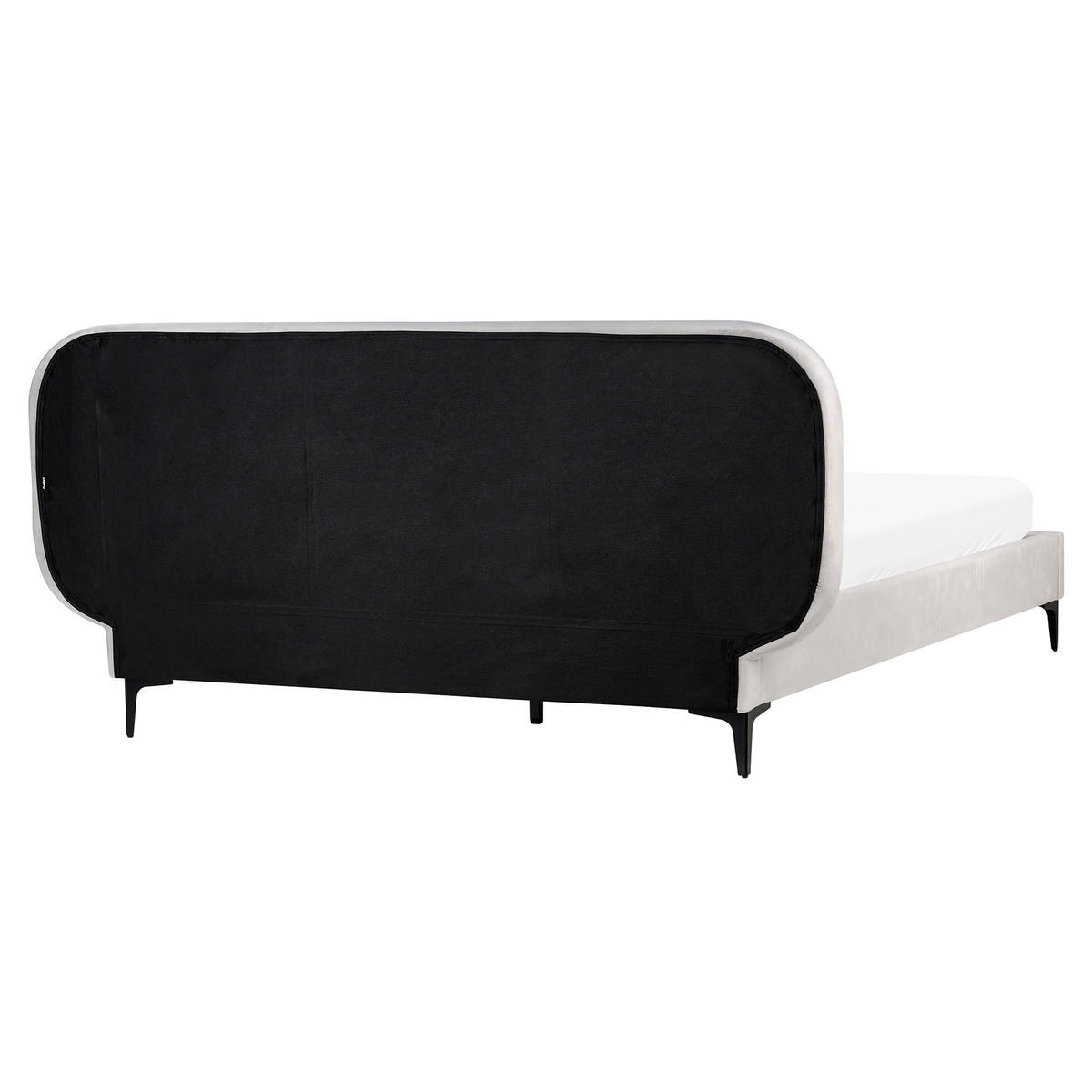 BETT mit Lattenrost 160/200 cm Hellgrau Suzette - Hellgrau, Textil (160/200cm) - Beliani