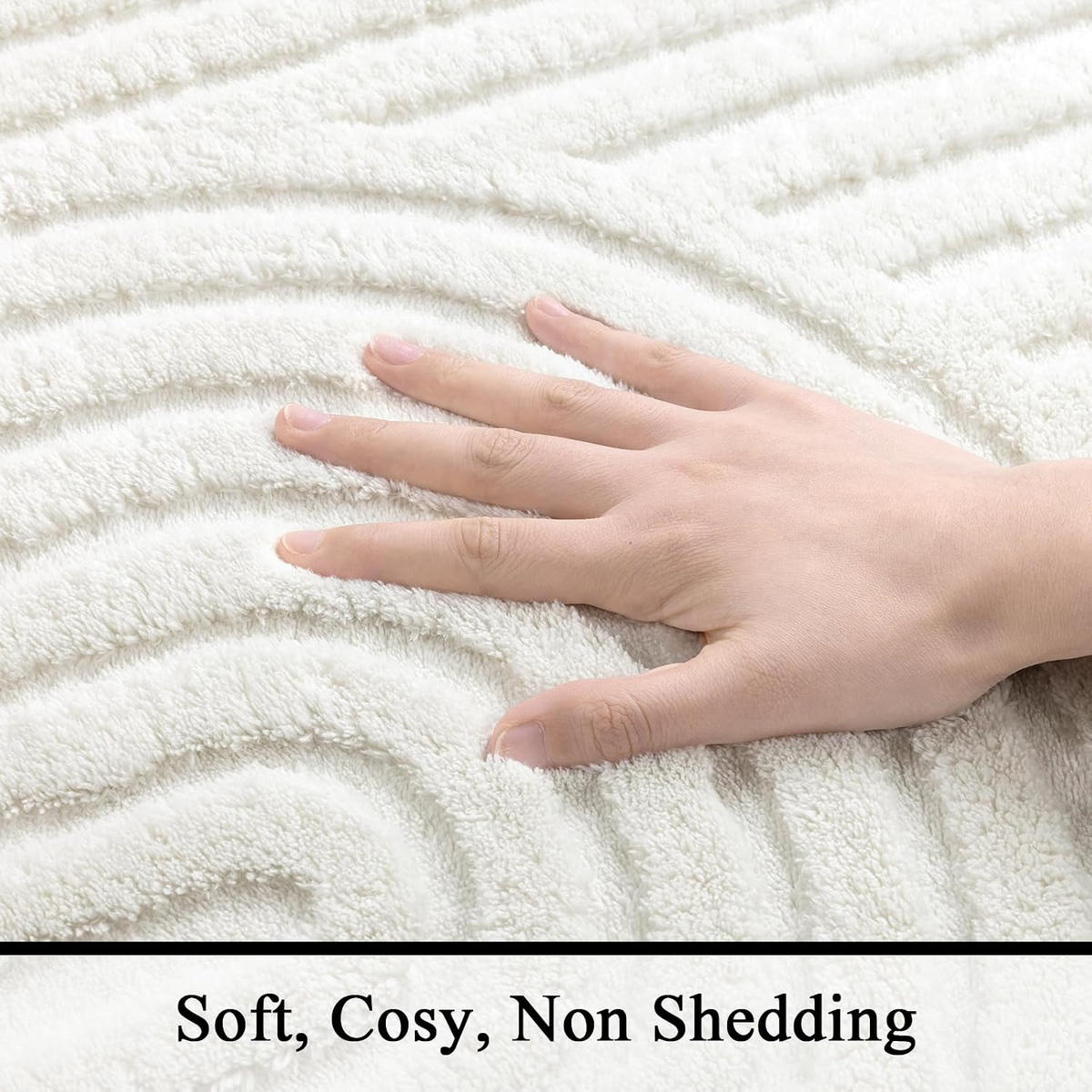 TEPPICH – 91 x 122 cm – Weiß - Weiß, Textil (91/122cm)