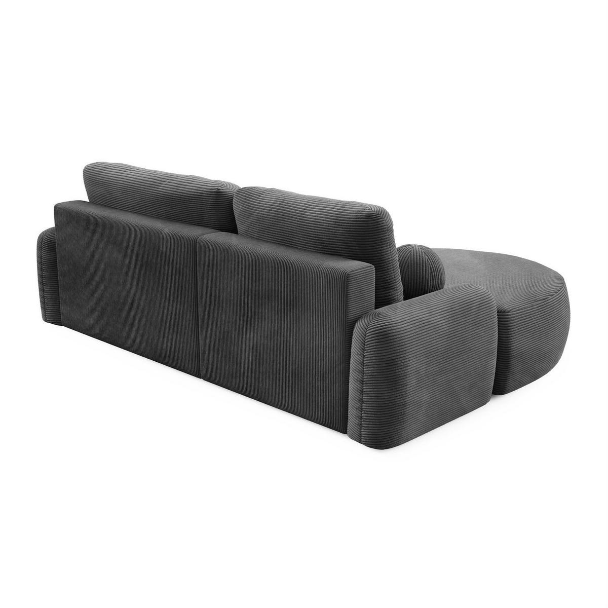 ECKSOFA CLEO II mit Schlaffunktion Version Linke Poso 60 - Grau, Kunststoff (264/172cm) - Lookway