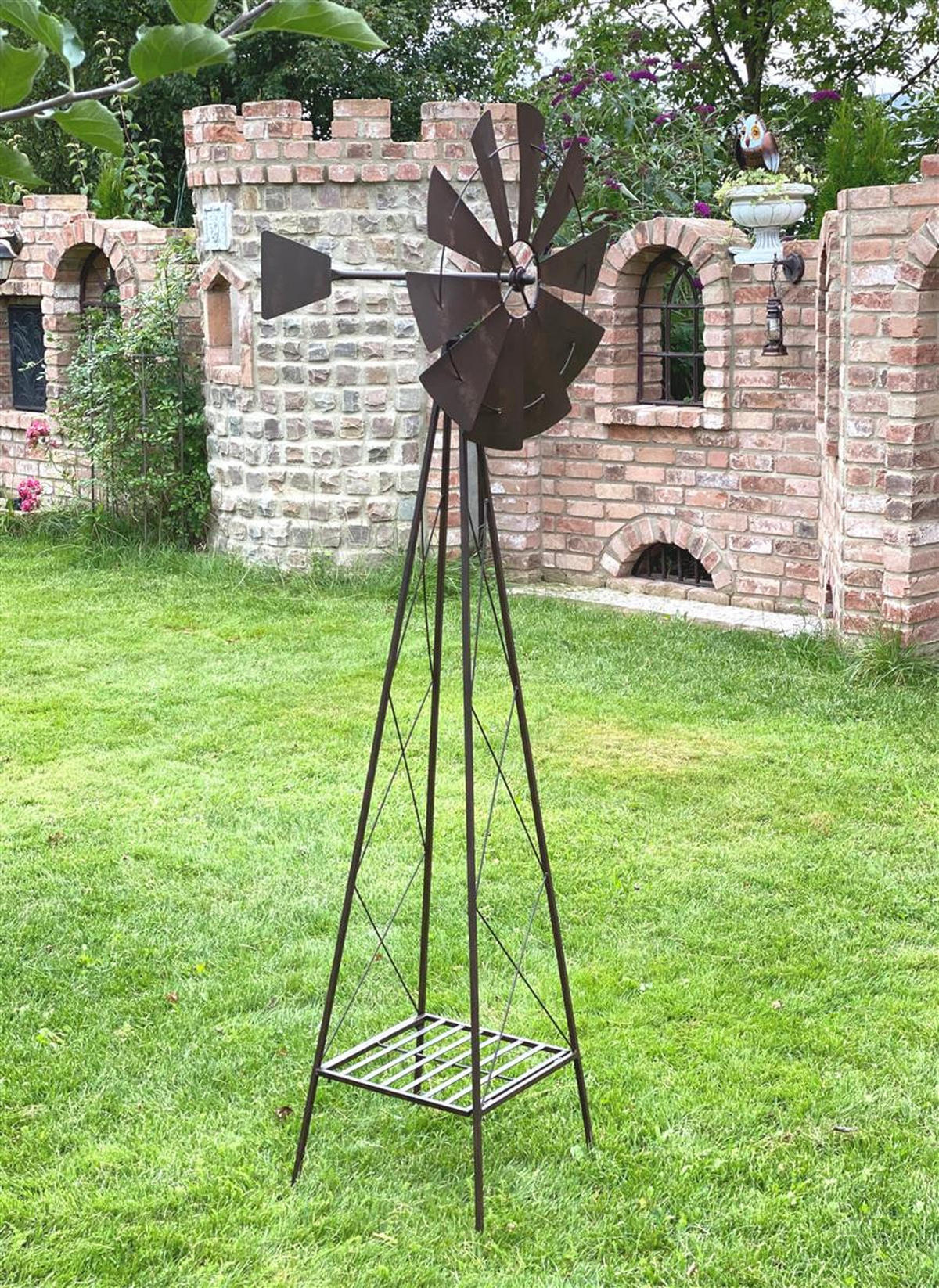 WINDRAD kugelgelagert Metall Braun 170 cm 96019 - Braun, Metall (36.5/172.5/33.5cm) - DanDiBo