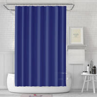 DUSCHVORHANG PEVA für Zuhause dick wasserdicht schnelltrocknend fürs Badezimmer Dunkelblau - Blau, Kunststoff (180/180cm) - MCBOSON