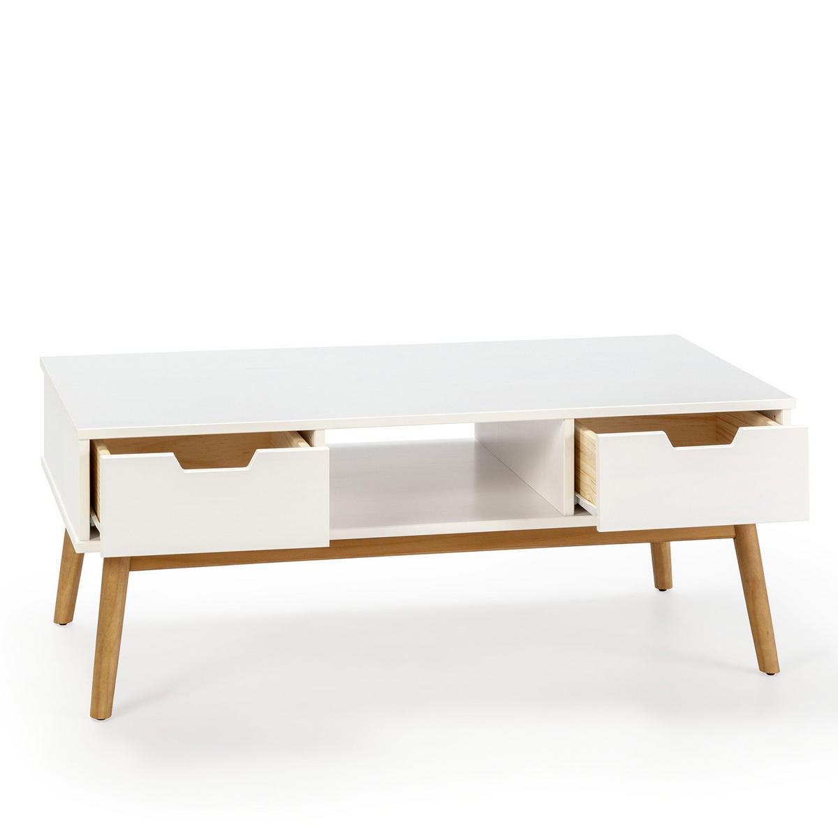 COUCHTISCH Baku weiß 2 Schubladen - Weiß, Holz (43/110/55cm) - VS Venta-stock