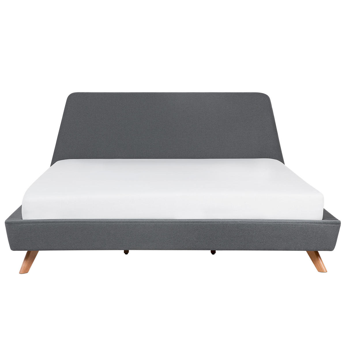POLSTERBETT mit Lattenrost 180/200 cm Grau Vienne - Dunkelgrau, Textil (180/200cm) - Beliani
