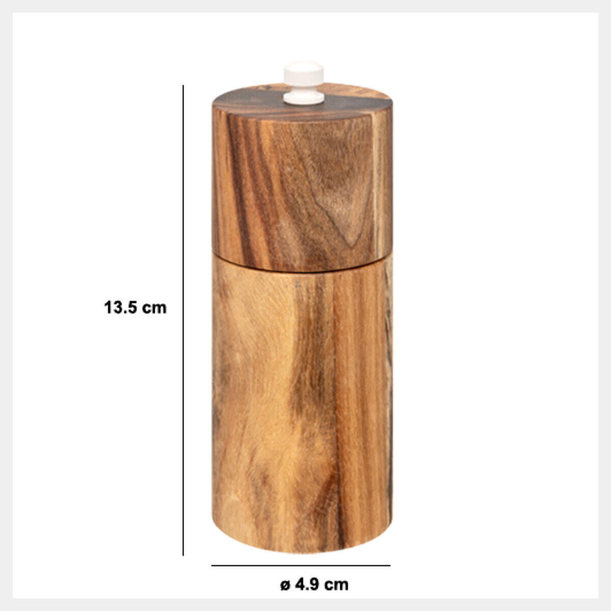 SALZ- UND PFEFFERMÜHLE Harmony 12,5 cm - Braun, Holz (4.9/13.5/4.9cm) - 5five Simply Smart