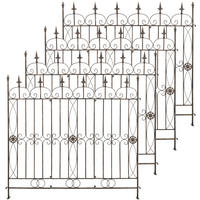 GARTENZAUN 4 Metall Bronze - Bronzefarben, Metall (124/116cm) - CLP