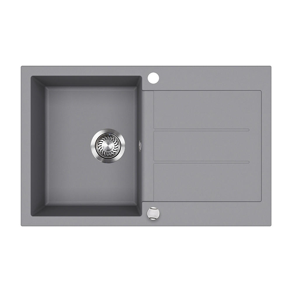 SPÜLBECKEN Kapstadt Grau 78 x 50 cm - Grau, Keramik (78/20/50cm) - Bergstroem