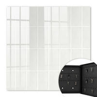 SCHLÜSSELBOX Schwarz 30x30 cm- Türöffnung nach rechts - Helle Fliesen - Weiß, Metall (30/30/5cm) - TULUP