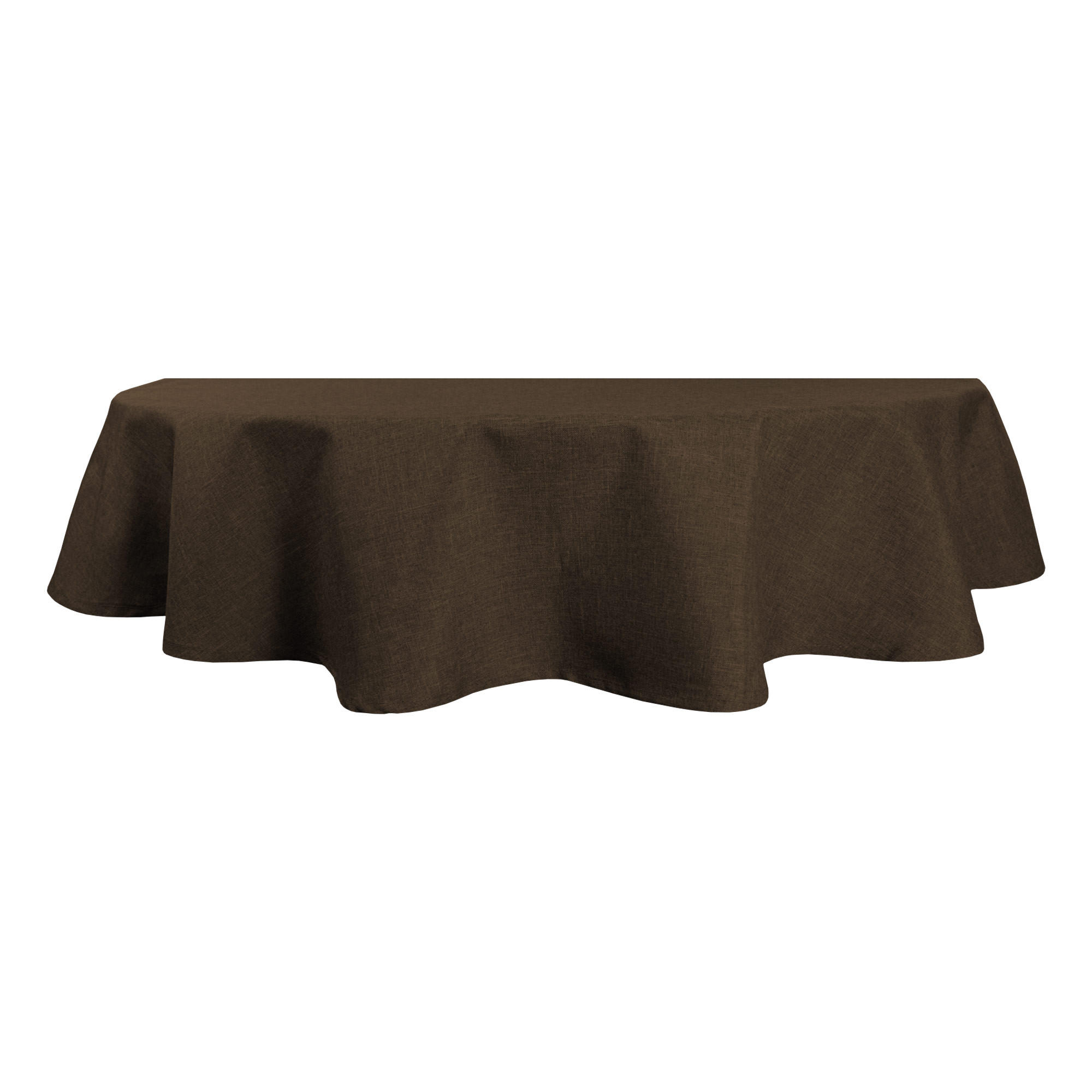 TISCHDECKE Leinenoptik 135/180 cm oval Braun - Braun, Textil (135/180cm) - TiborTex
