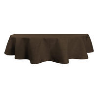 TISCHDECKE Leinenoptik 135/180 cm oval Braun - Braun, Textil (135/180cm) - TiborTex
