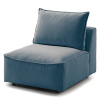 MODULSESSEL - Blau, Holz/Textil (80/82/99cm) - home24