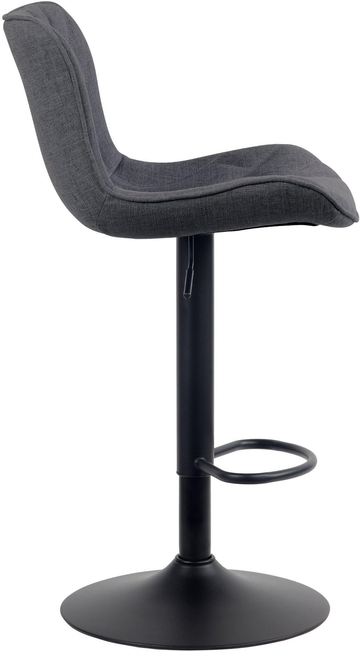 BARHOCKER Stoff schwarz - Schwarz, Textil/Metall (48/83/54cm) - CLP