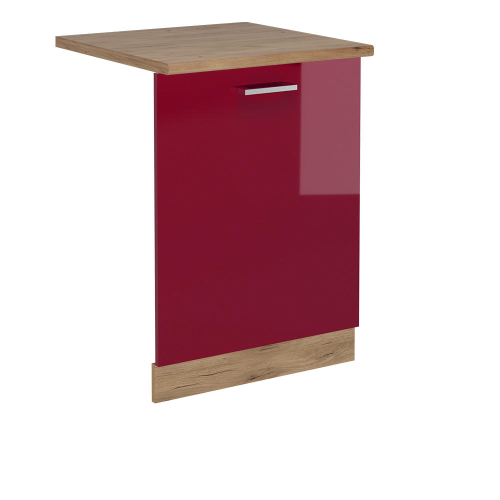 DISKMASKINENS FRONTPANEL R-Line Röd högblank 60 cm , AP Oak Röd, Honungsek 81.8/60/60 cm