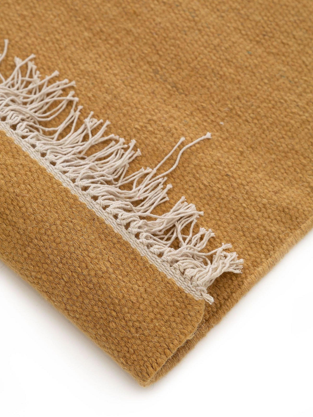 TEPPICH Wollteppich Liv Gelb - Gelb, Textil (70/1cm) - KUNSTLOFT