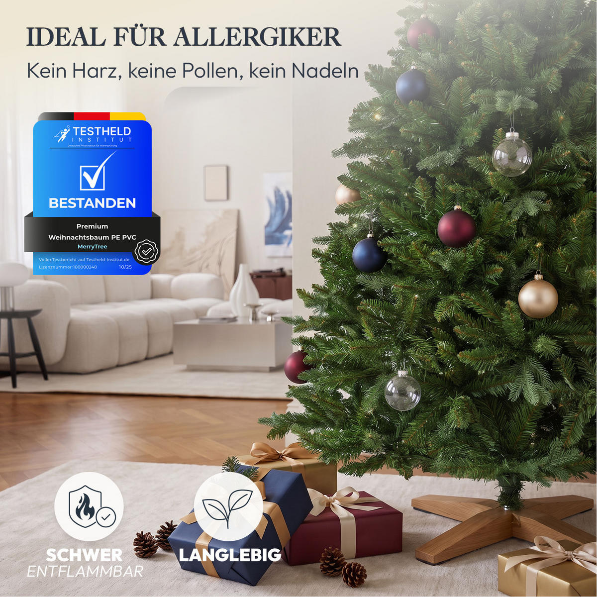 WEIHNACHTSBAUM aus PE & PVC Mix, 120 cm - Grün, Kunststoff (120cm) - Merry Tree