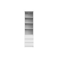 BÜCHERREGAL Weiß 50/200/43 - Weiß, Holzwerkstoff (50/200/43cm) - RAUMHIRSCH FURNITURE